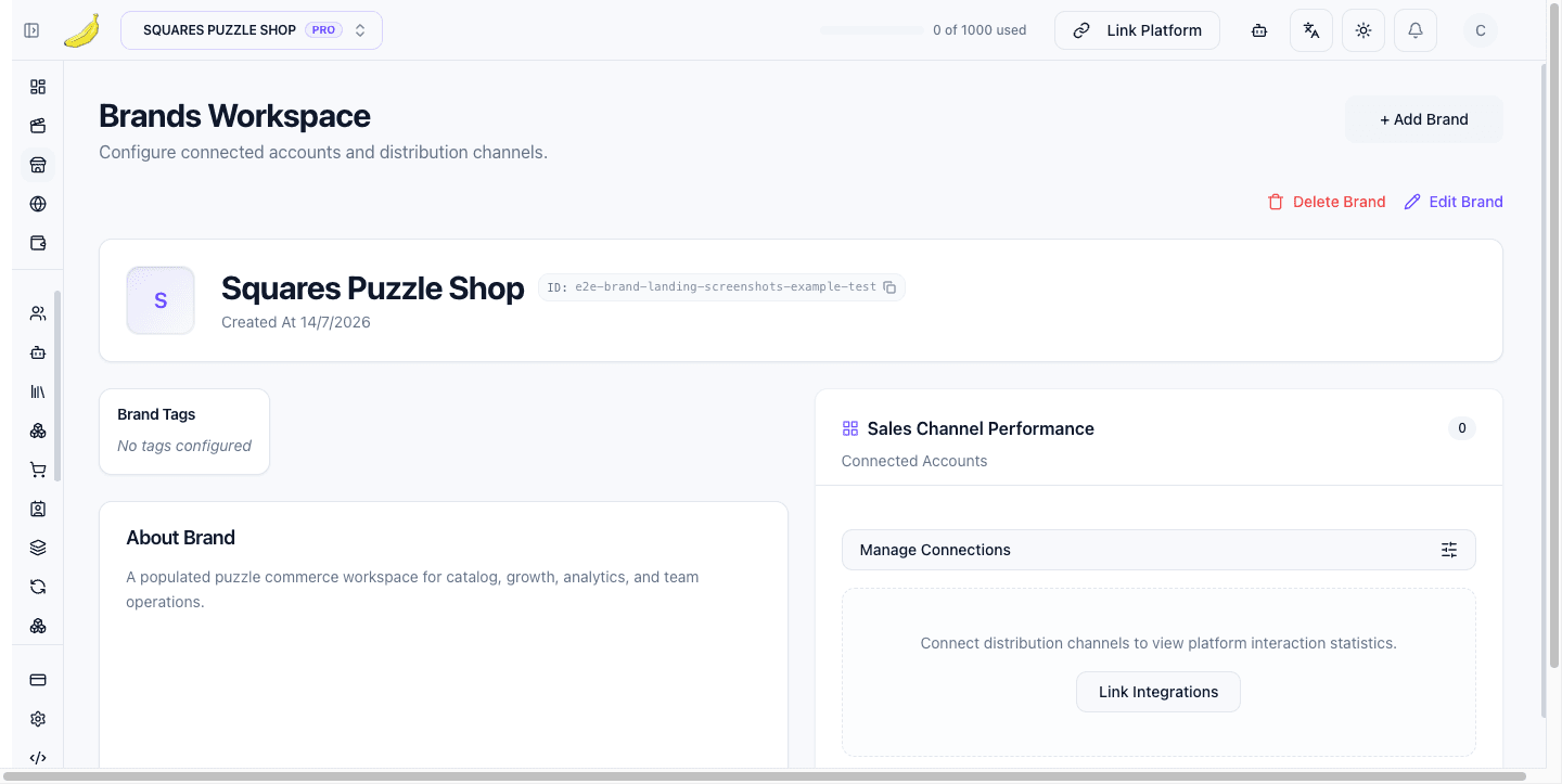 Commerce workspace